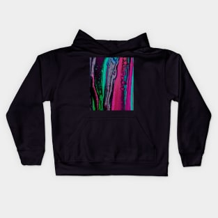 Colorful acrylic fluid art Kids Hoodie